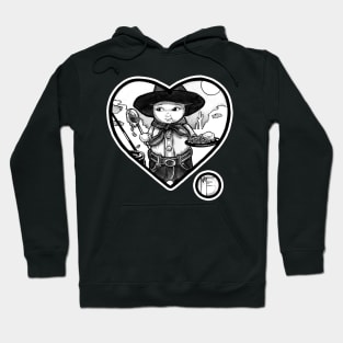 The Little Cowboy - White Outlined Version Hoodie